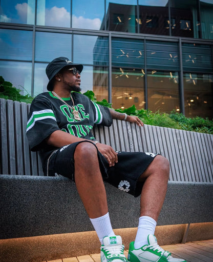 Washed Black Varsity Tee